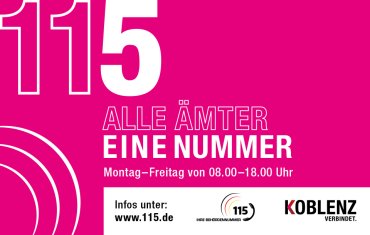 115 - Alle Ämter, eine Nummer 115 - Alle Ämter, eine Nummer - Infos unter www.115.de