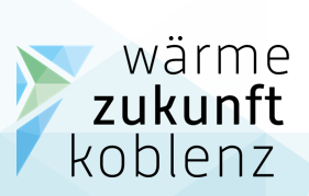 Logo Kommunale Wärmeplanung Koblenz - "wärme, zukunft, koblenz"