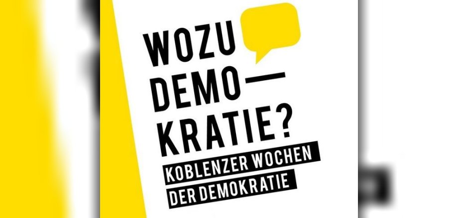 Logo-Schriftzug Wozu Demokratie? Koblenzer Wochen der Demokratie