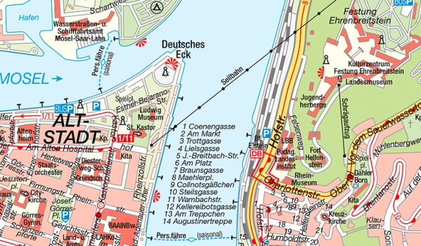 Ausschnitt amtlicher Stadtplan