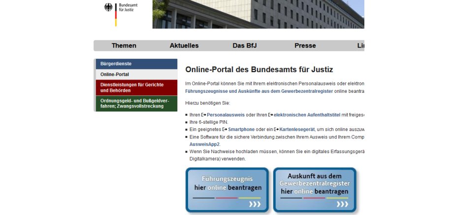 Online-Portal Bundesamt für Justiz Online-Portal Bundesamt für Justiz