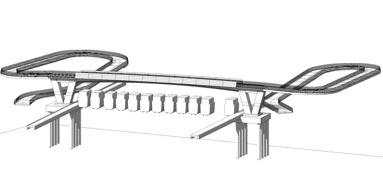 Ansicht Radbrücke Rauental-Goldgrube