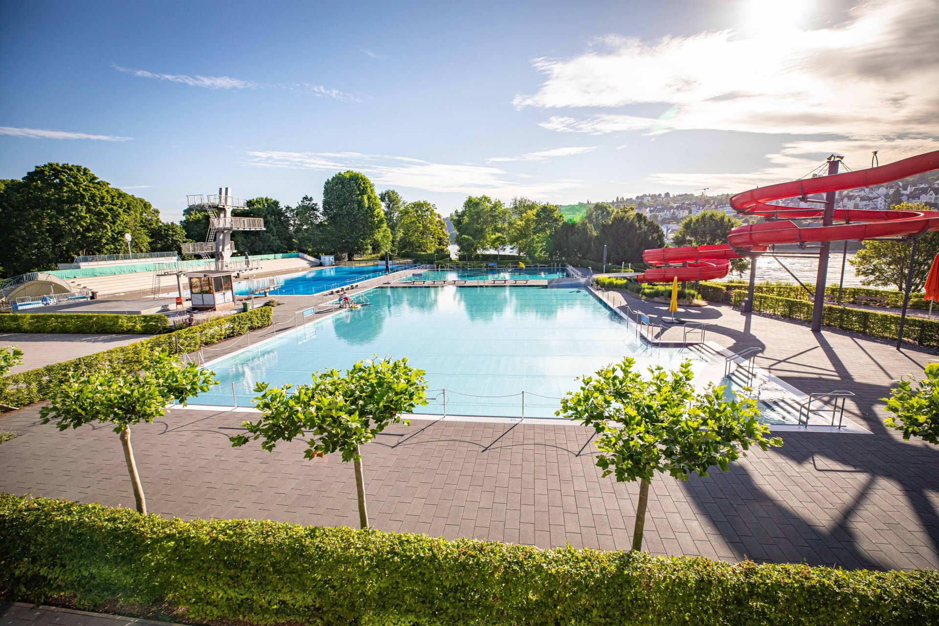 Das Freibad Oberwerth am 24. Juni 2025.