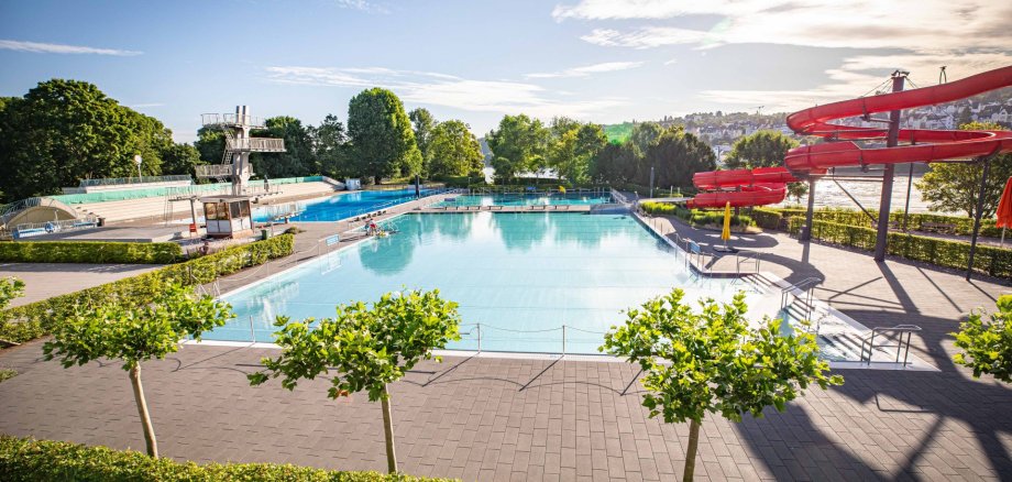 Das Freibad Oberwerth am 24. Juni 2025. Das Freibad Oberwerth am 24. Juni 2025.