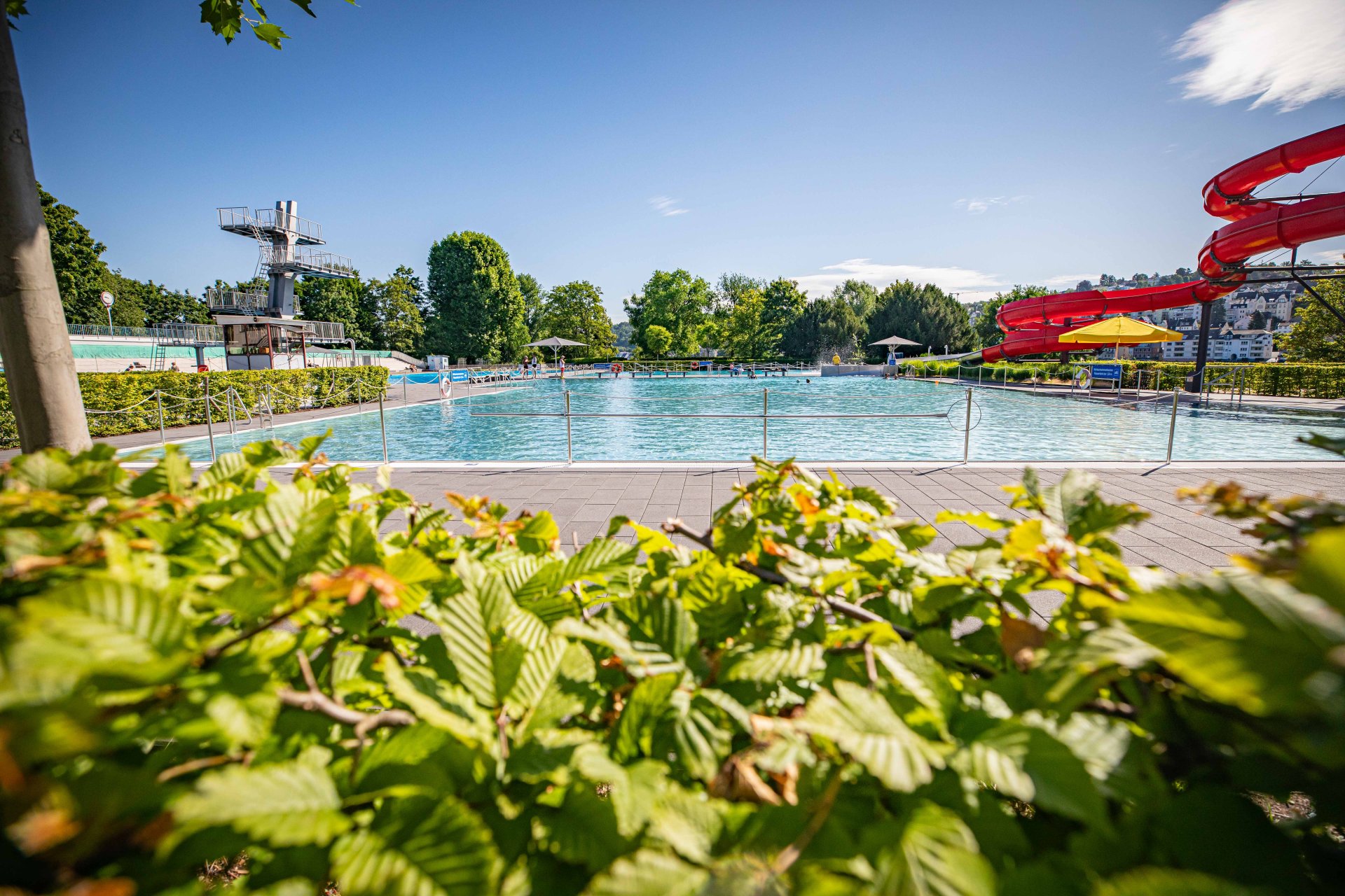 Das Freibad Oberwerth am 24. Juni 2025.