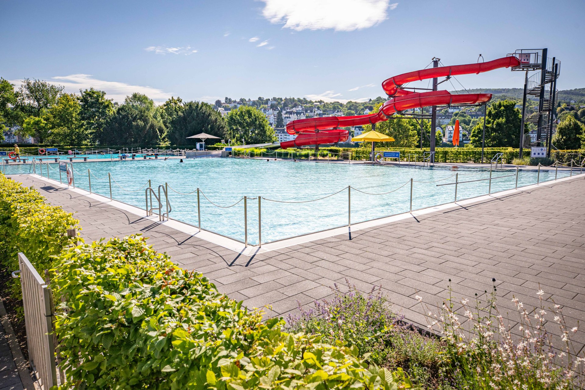 Das Freibad Oberwerth am 24. Juni 2025.