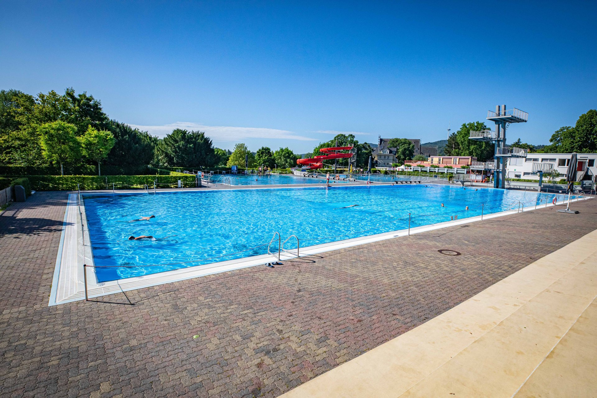 Das Freibad Oberwerth am 24. Juni 2025.