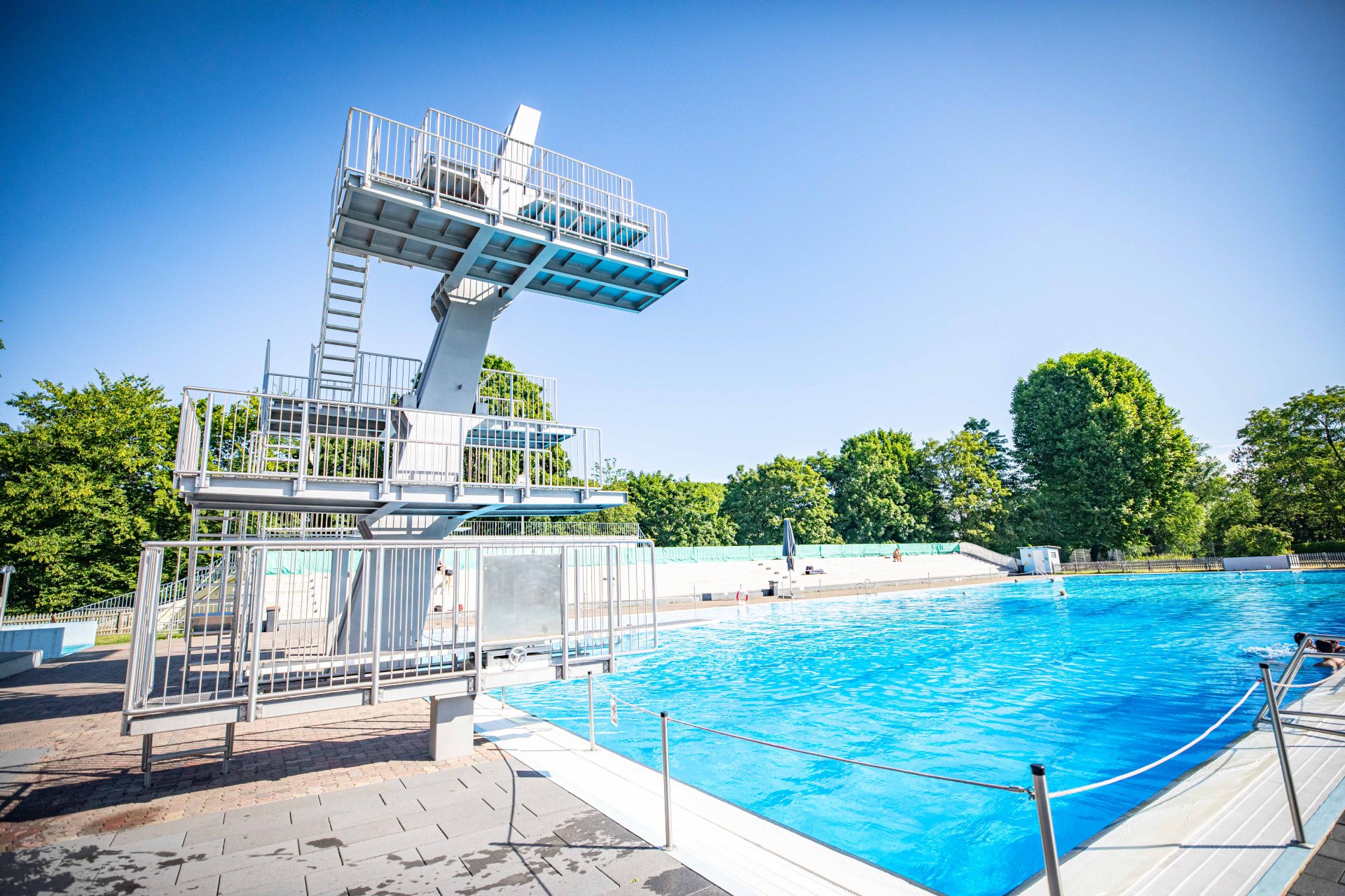 Das Freibad Oberwerth am 24. Juni 2025.