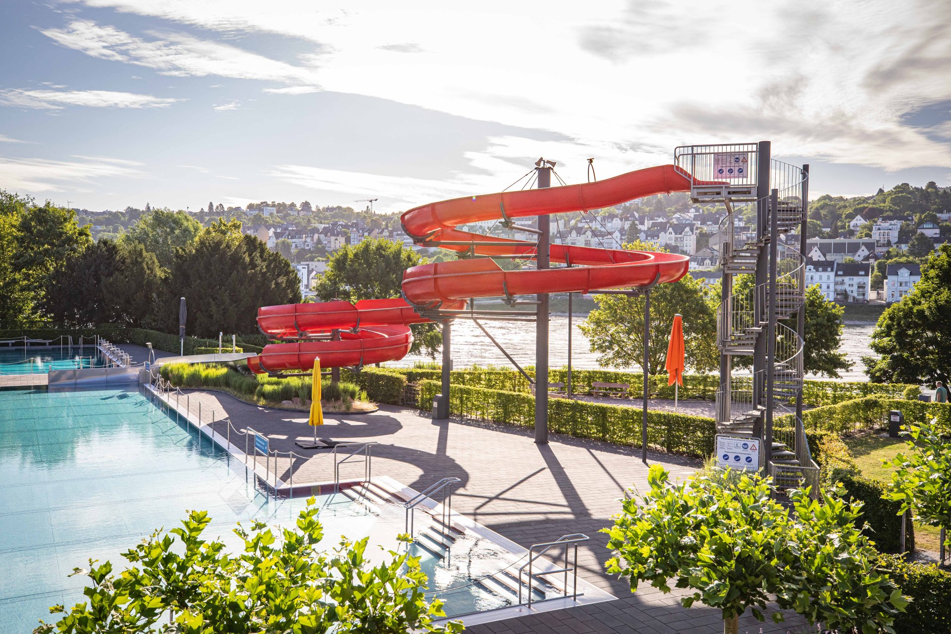 Das Freibad Oberwerth am 24. Juni 2025.