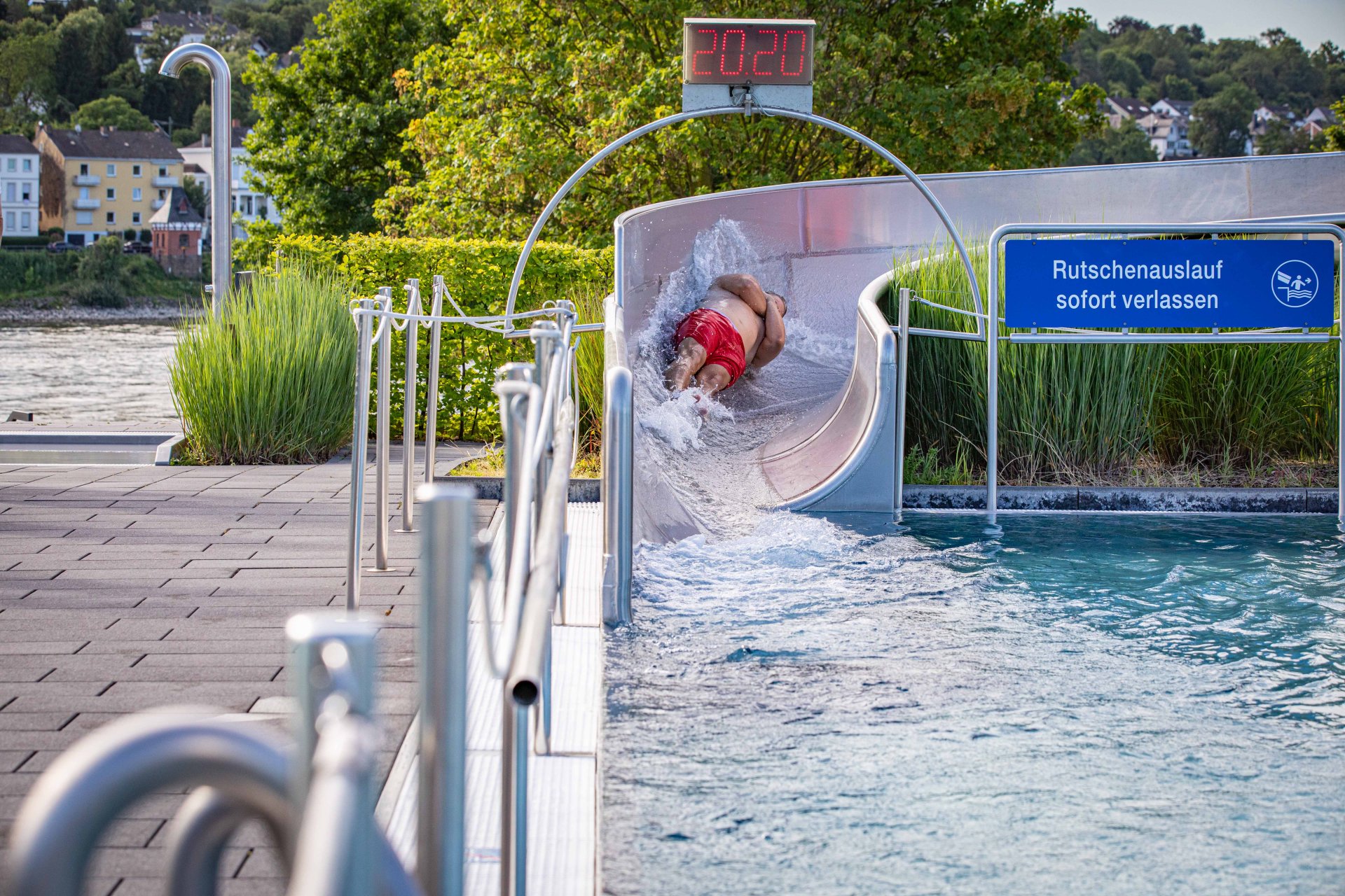 Das Freibad Oberwerth am 24. Juni 2025.