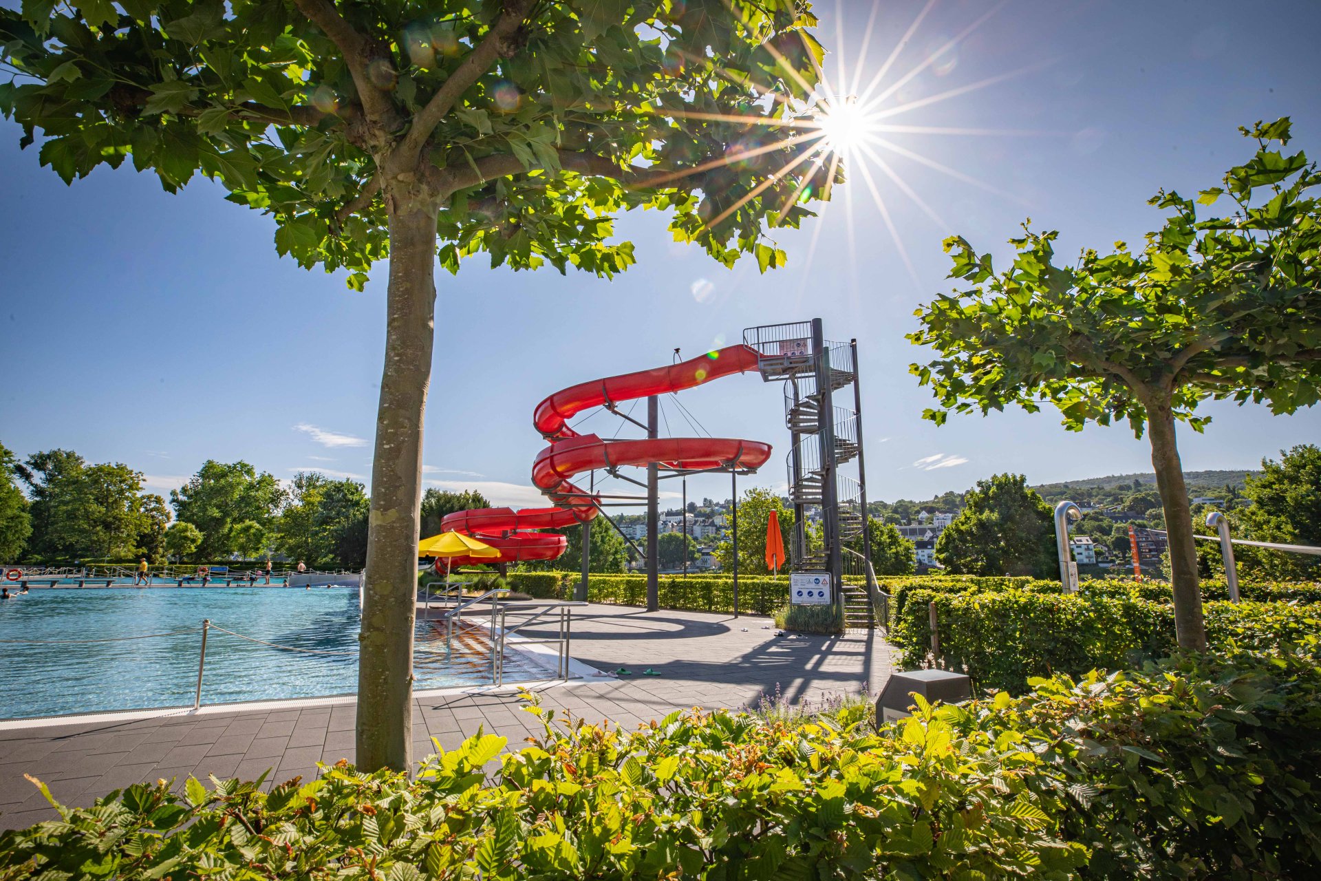 Das Freibad Oberwerth am 24. Juni 2025.