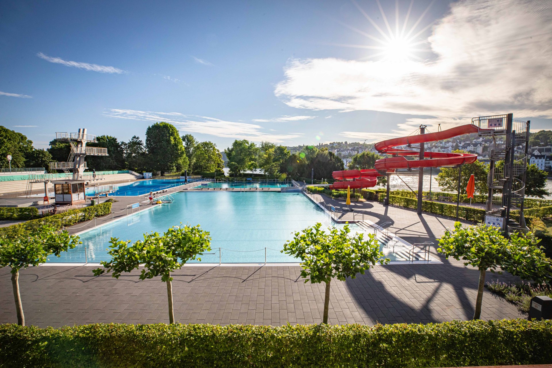 Das Freibad Oberwerth am 24. Juni 2025.