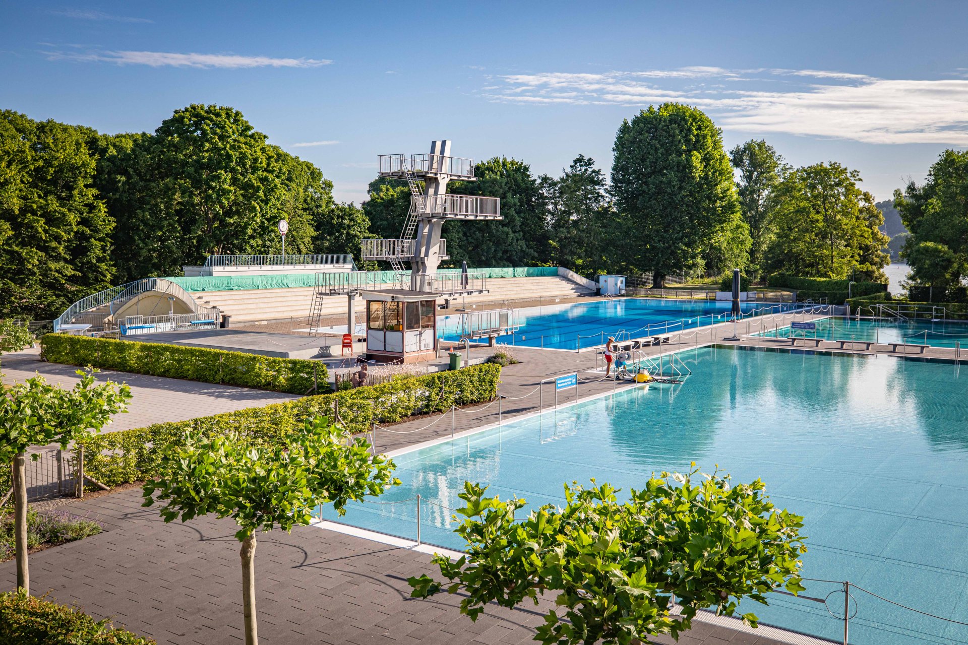 Das Freibad Oberwerth am 24. Juni 2025.