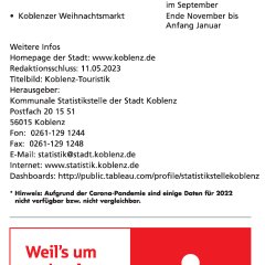 Flugblatt Koblenz in Zahlen