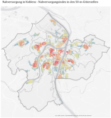 Karte Strukturatlas Koblenz Nahversorgungsindex 50 m Raster Nahversorgungsindex Koblenz