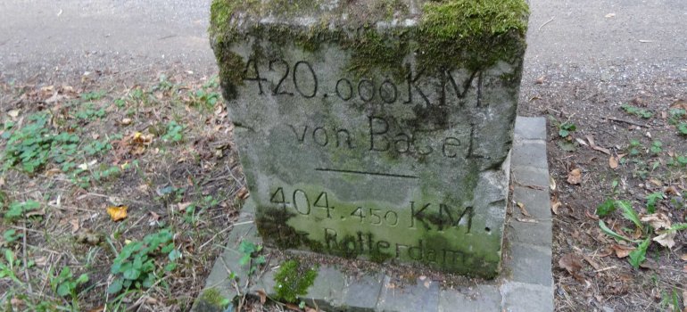 Myriameterstein in Koblenz Stolzenfels Myriameterstein in Koblenz Stolzenfels