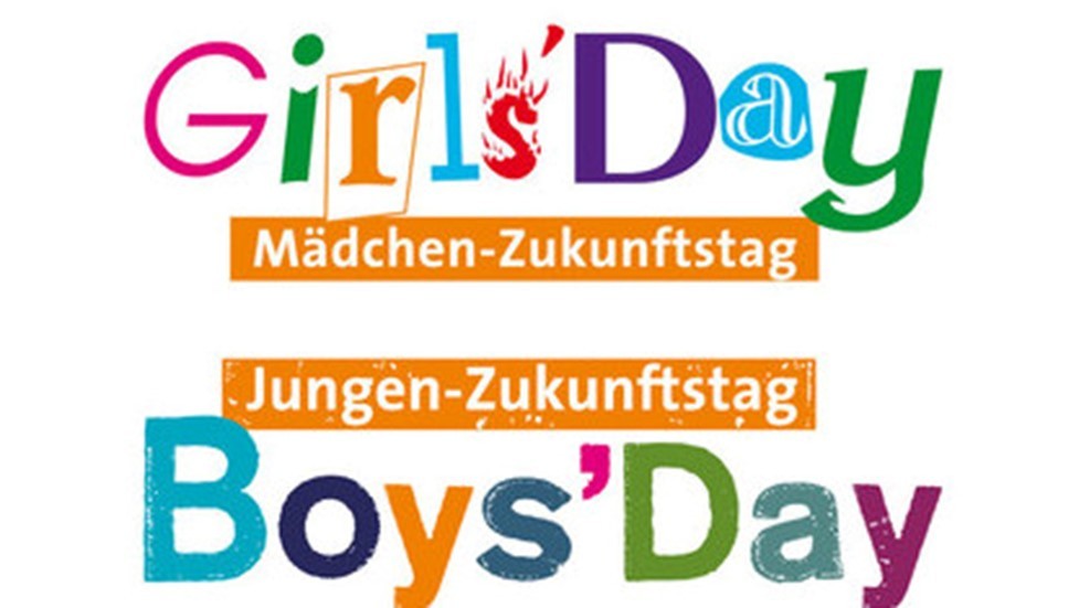 Auf dem Bild sieht man den Schriftzug Girl's & Boys' Day in bunten Lettern