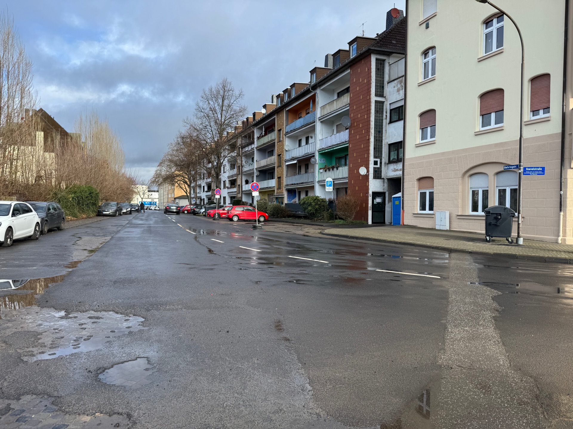 Die Behringstraße im Ursprungszustand – stand Mitte Februar. 
