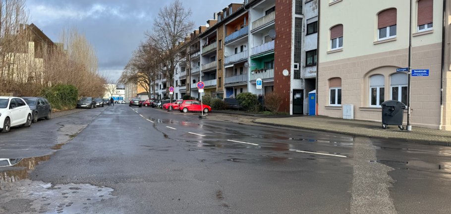 Die Behringstraße im Ursprungszustand – stand Mitte Februar. 