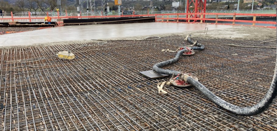 Bevor die Betonage stattfinden konnte, musste die Stahlbewährung hergestellt werden. 