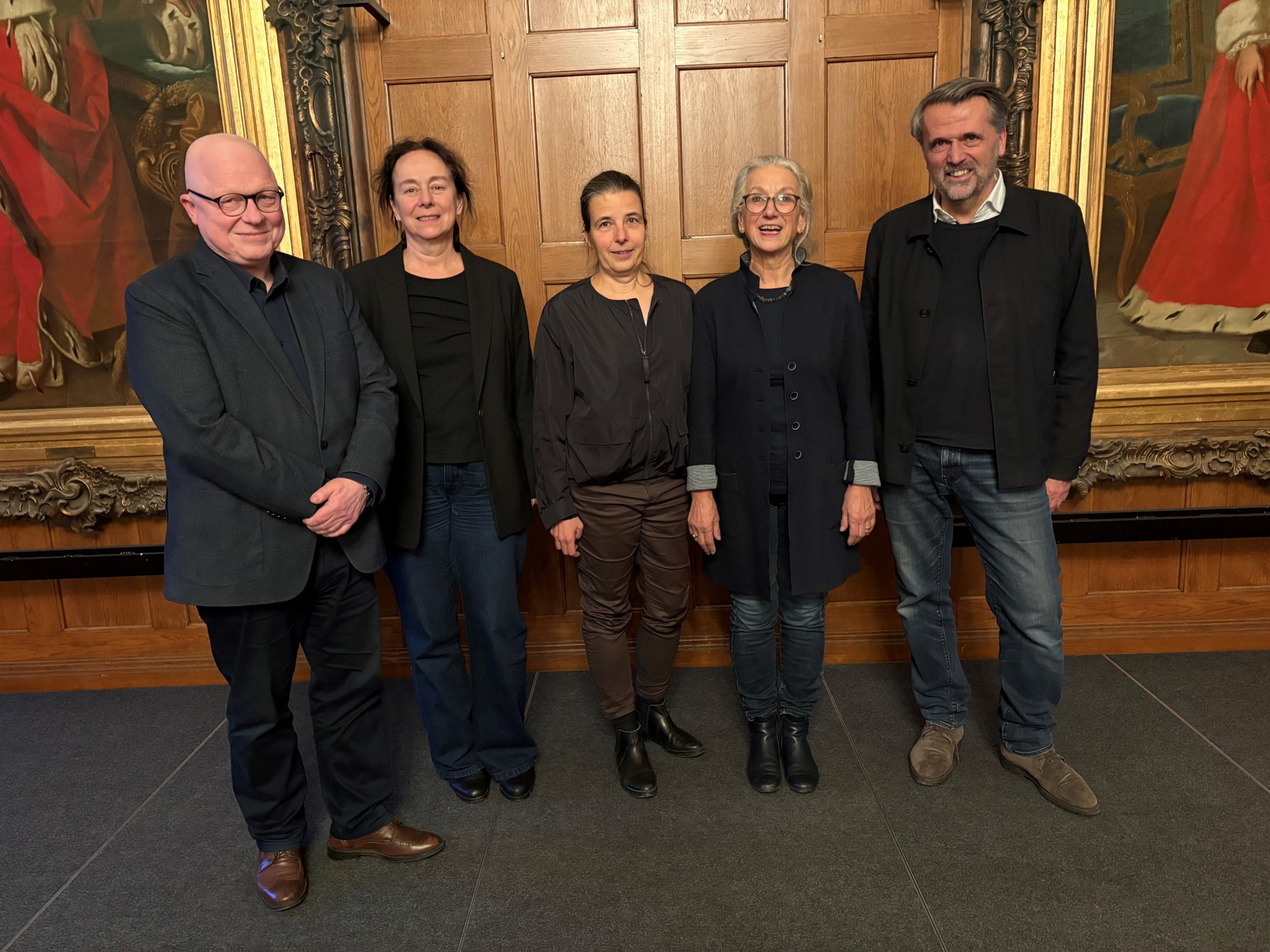 (v.l.n.r.) Die Mitglieder des Gestaltungsbeirates Prof. Dipl.-Ing. Alexander Reichel, Dipl.-Ing. Ingrid Marx, Dipl.-Ing. Edda Kurz, Prof. Dipl.-Ing. Ulrike Kirchner, Dipl.-Ing. Torsten Becker.
