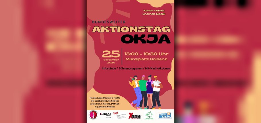 Plakat Tag der Offenen Kinder- und Jugendarbeit am 25.09.2026, 13 - 19.30 Uhr, auf dem Münzplatz Plakat Tag der Offenen Kinder- und Jugendarbeit am 25.09.2026, 13 - 19.30 Uhr, auf dem Münzplatz