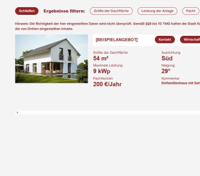 Beispiel Solardachbörse Beispiel Solardachbörse