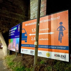 Standort an der B49 Gülser Brücke in Moselweiß