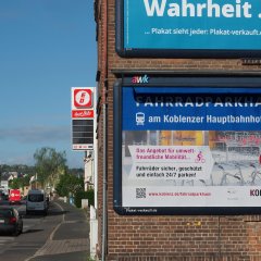 Großflächenplakat Fahrradparkhaus Trierer Straße 79