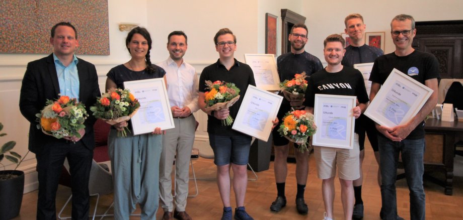 Teilnehmer der Siegerehrung Stadtradeln 2023 Teilnehmer der Siegerehrung Stadtradeln 2023