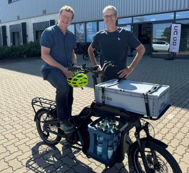 Über 3 Monate kostenfrei Lastenrad fahren freut sich der glückliche Gewinner Norbert Fissenie aus Koblenz-Güls. Über 3 Monate kostenfrei Lastenrad fahren freut sich der glückliche Gewinner Norbert Fissenie aus Koblenz-Güls.